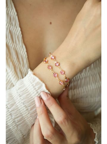 L'Atelier de Gaia Pozłacana bransoletka z kamieniami ozdobnymi