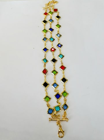 L'Atelier de Gaia Vergold. Armkette mit Edelsteinen