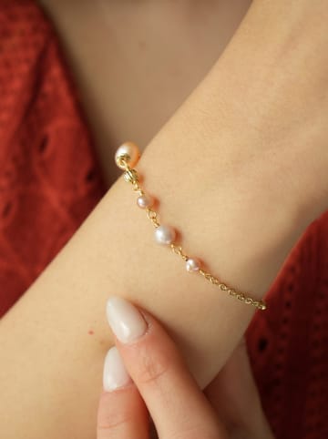L'Atelier de Gaia Pozłacana bransoletka z perłami