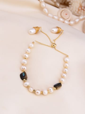 L'Atelier de Gaia Vergulde armband met parels