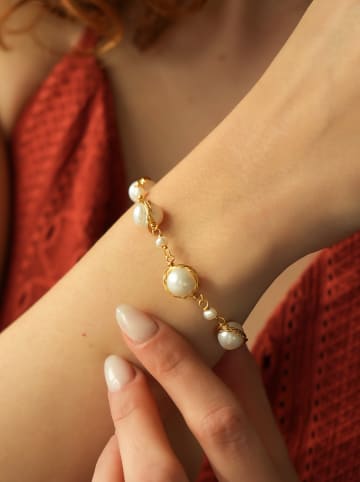 L'Atelier de Gaia Vergold. Armkette mit Perlen