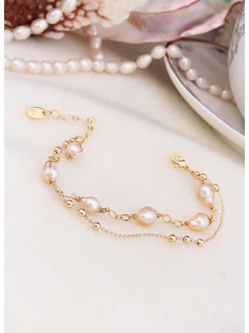 L'Atelier de Gaia Vergulde armband met parels