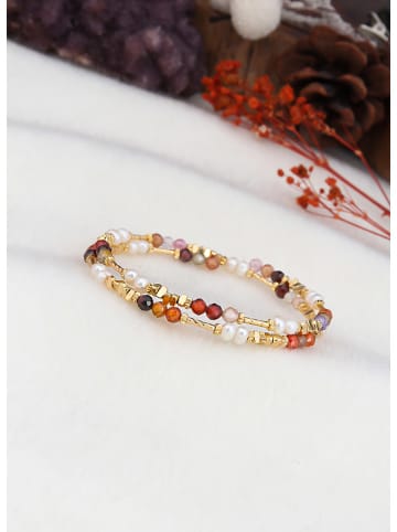 L'Atelier de Gaia Vergold. Armband mit Perlen und Edelsteinen