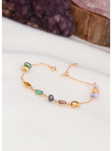 L'Atelier de Gaia Vergold. Armband mit Perlen und Edelsteinen