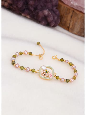 L'Atelier de Gaia Vergulde armband met parels