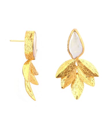 L'Atelier de Gaia Pozłacane kolczyki-wkrętki z perłami