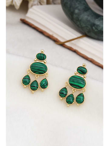 L'Atelier de Gaia Vergulde oorringen met edelstenen