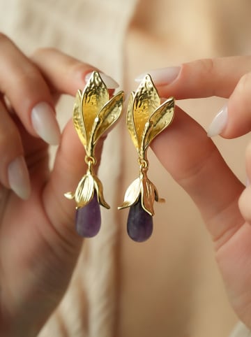 L'Atelier de Gaia Vergold. Ohrstecker mit Edelsteinen