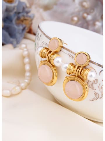 L'Atelier de Gaia Vergold. Ohrringe mit Perlen und Edelsteinen