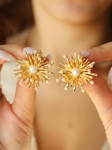 L'Atelier de Gaia Vergold. Ohrstecker mit Perlen