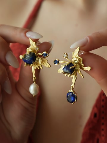 L'Atelier de Gaia Oorstekers met parels en edelstenen