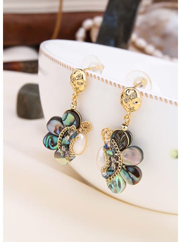 L'Atelier de Gaia Vergold. Ohrringe mit Perlen und Perlmutt