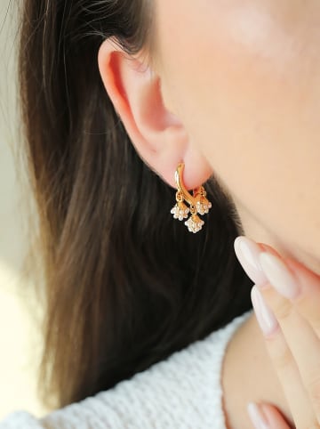 L'Atelier de Gaia Vergulde creolen met parels