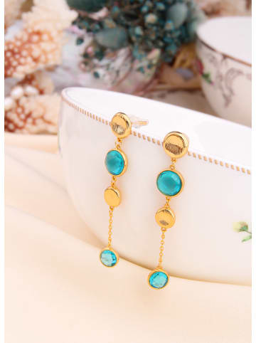 L'Atelier de Gaia Pozłacane kolczyki z cyrkoniami