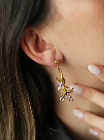 L'Atelier de Gaia Vergulde oorstekers met parelmoer