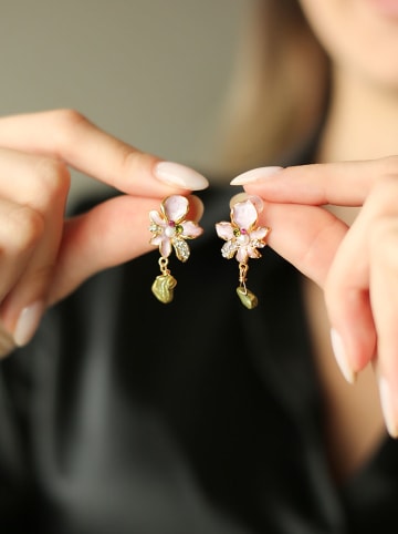 L'Atelier de Gaia Vergold. Ohrstecker mit Perlen und Edelsteinen