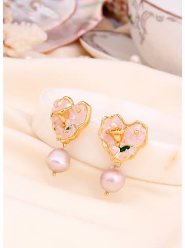 L'Atelier de Gaia Vergold. Ohrstecker mit Perlen