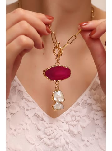 L'Atelier de Gaia Vergulde ketting met hanger - (L)50 cm