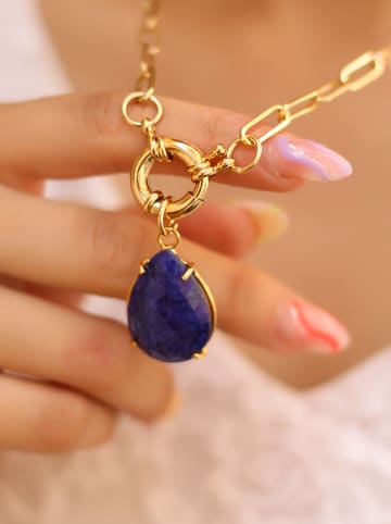 L'Atelier de Gaia Pozłacany naszyjnik z zawieszką - dł. 50 cm