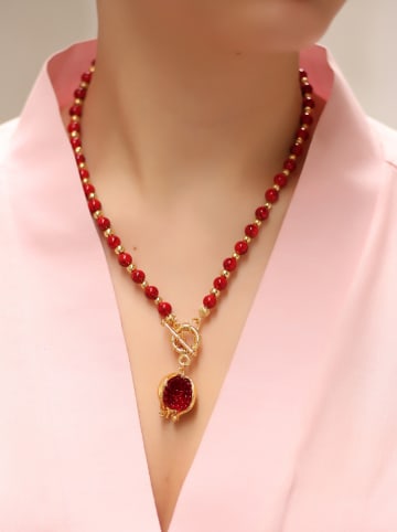 L'Atelier de Gaia Vergulde ketting met sierelementen - (L)50 cm