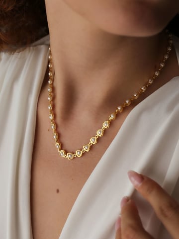 L'Atelier de Gaia Vergulde ketting met sierelementen - (L)47 cm