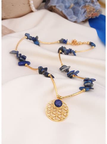 L'Atelier de Gaia Pozłacany naszyjnik z elementami ozdobnymi - dł. 45 cm