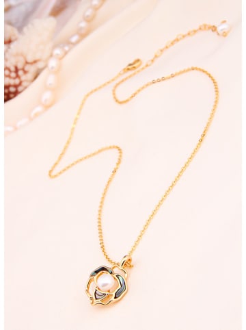 L'Atelier de Gaia Vergulde ketting met parels - (L)50 cm