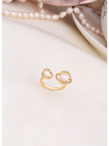 L'Atelier de Gaia Vergulde ring met parels