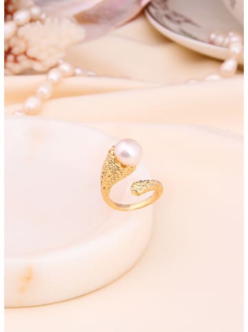 L'Atelier de Gaia Vergulde ring met parel