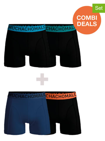 Muchachomalo 4er-Set: Boxershorts in Schwarz/ Dunkelblau