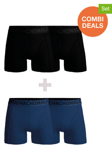 Muchachomalo 4er-Set: Boxershorts in Schwarz/ Dunkelblau