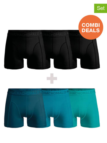 Muchachomalo 6-delige set: boxershorts zwart/turquoise