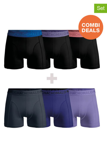 Muchachomalo 6-delige set: boxershorts zwart/paars
