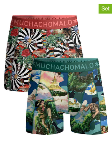 Muchachomalo 2er-Set: Boxershorts in Koralle/ Grün