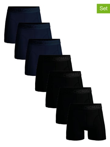 Muchachomalo 7er-Set: Boxershorts in Schwarz/ Dunkelblau