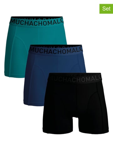 Muchachomalo 3-delige set: boxershorts zwart/donkerblauw/turquoise