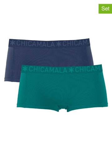 Muchachomalo 2-delige set: boxershorts donkerblauw/turquoise