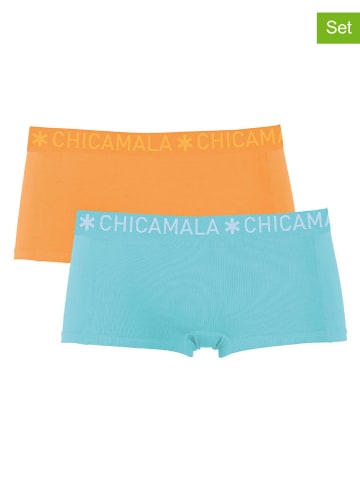 Muchachomalo 2-delige set: hipsters turquoise/oranje