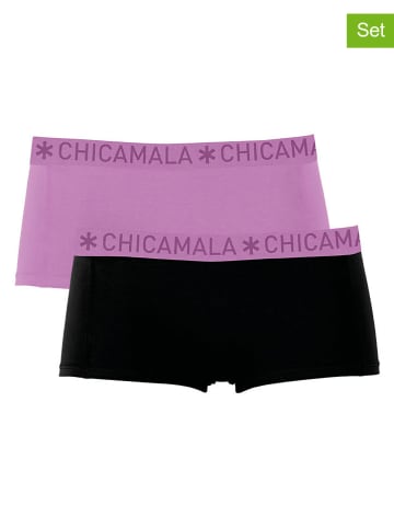 Muchachomalo 2er-Set: Pantys in Schwarz/ Rosa