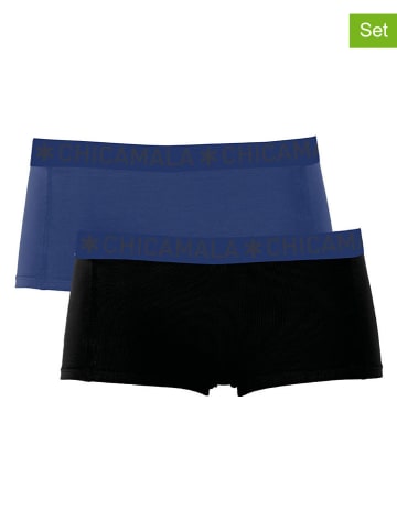 Muchachomalo 2er-Set: Pantys in Dunkelblau/ Schwarz