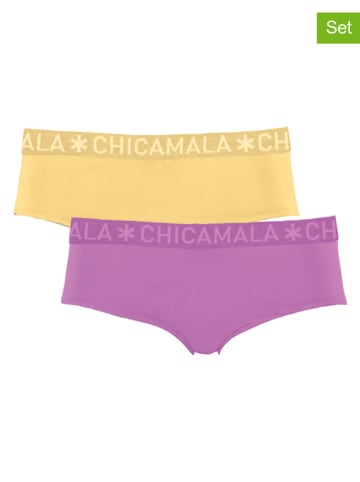 Muchachomalo 2er-Set: Pantys in Gelb/ Lila