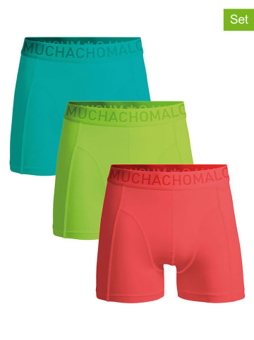 Muchachomalo 3er-Set: Boxershorts in Koralle/ Grün/ Türkis