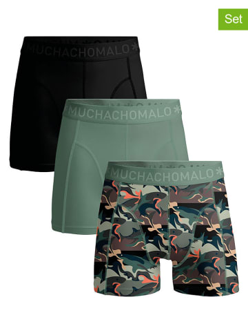 Muchachomalo 3er-Set: Boxershorts in Schwarz/ Mint