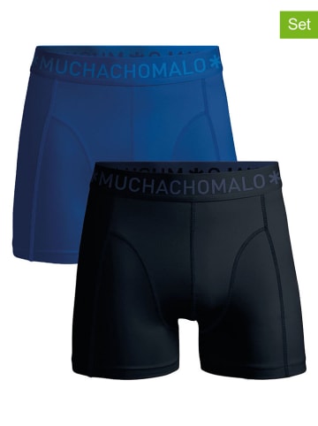 Muchachomalo 2er-Set: Boxershorts in Schwarz/ Blau