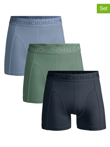 Muchachomalo 3-delige set: boxershorts lichtblauw/mintgroen/donkerblauw