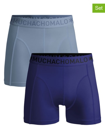 Muchachomalo 2er-Set: Boxershorts in Dunkelblau/ Hellblau