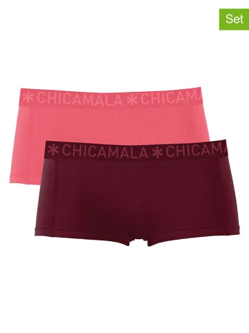Muchachomalo 2er-Set: Pantys in Bordeaux/ Pink