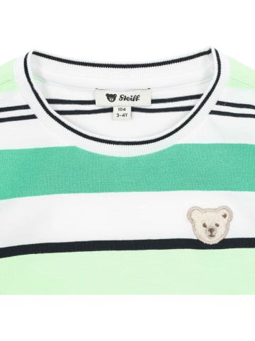 Steiff Shirt in Weiß/ Grün