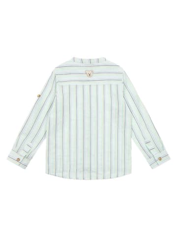 Steiff Koszula w kolorze biało-błękitnym