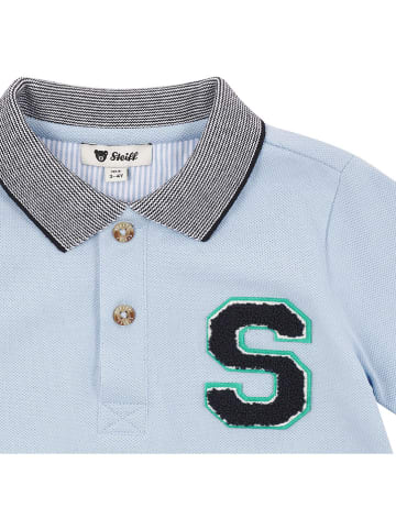Steiff Koszulka polo w kolorze błękitnym